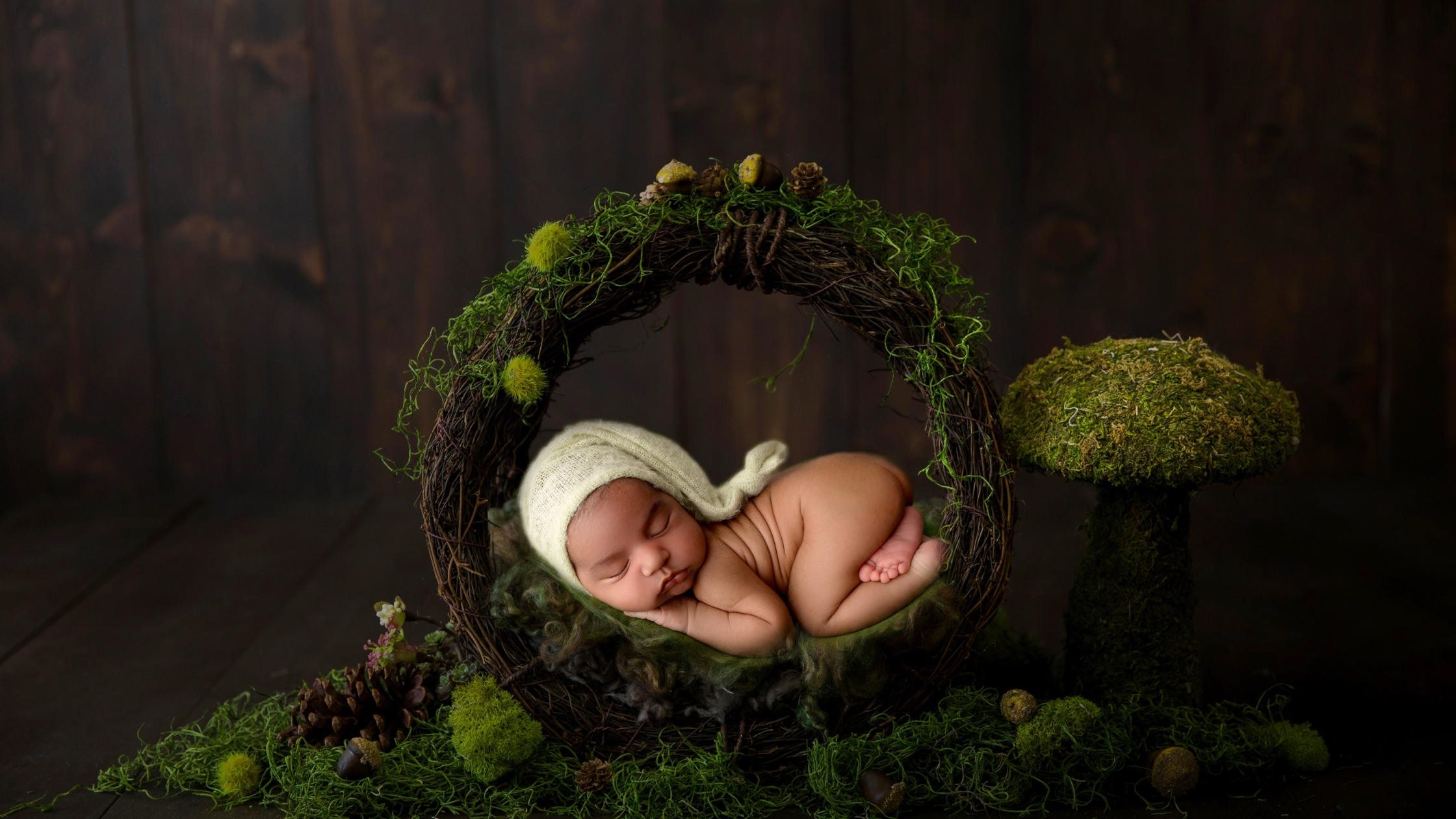 Lil One Photography - Newborn portraits (mossy forest)